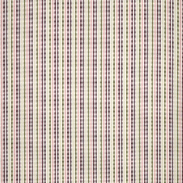 Grove Stripe Raspberry/Plum/Olive Fabric by Clarke & Clarke