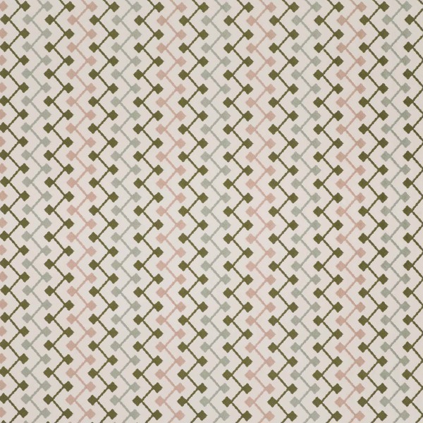 Hemlock Olive/Blush Fabric by Clarke & Clarke