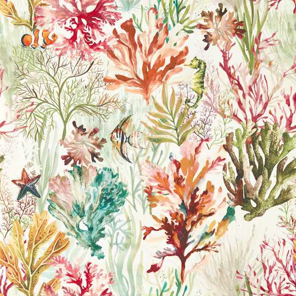 Oceana Coral Wallpaper by Clarke & Clarke