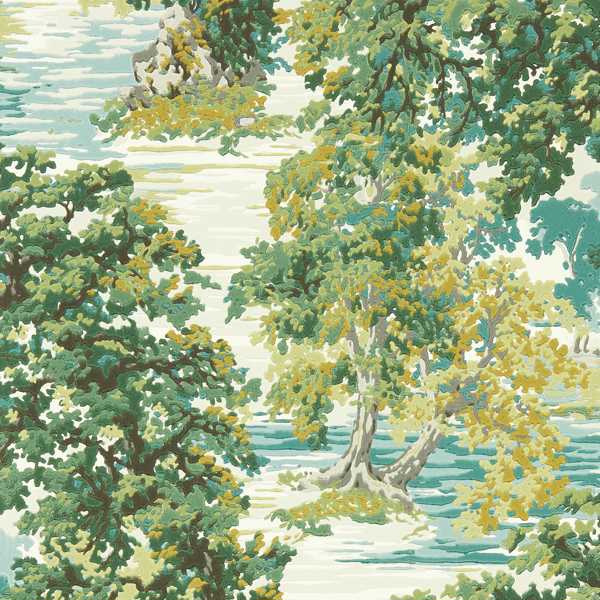 Ancient Canopy Sap Green Wallpaper by Sanderson