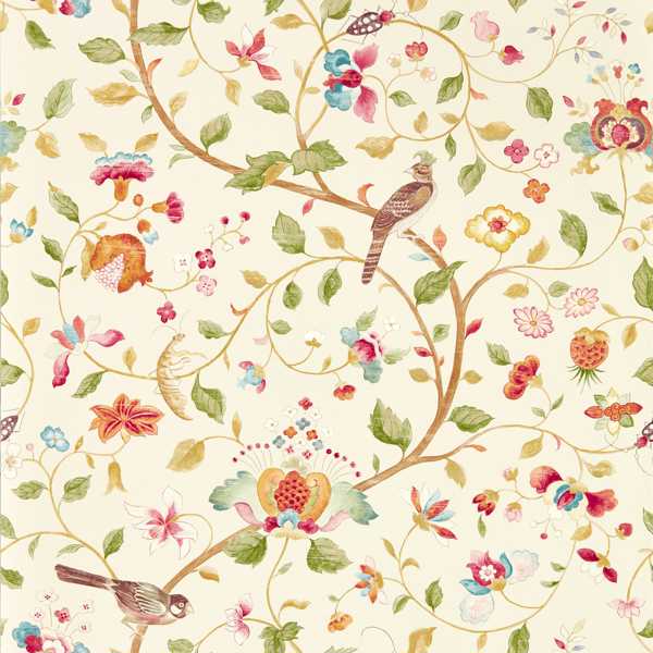 Aril’s Garden Olive/Mulberry Wallpaper by Sanderson