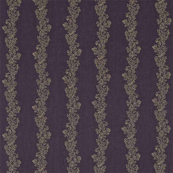 Sparkle Coral Embroidery Gold/Purple Fabric by Sanderson
