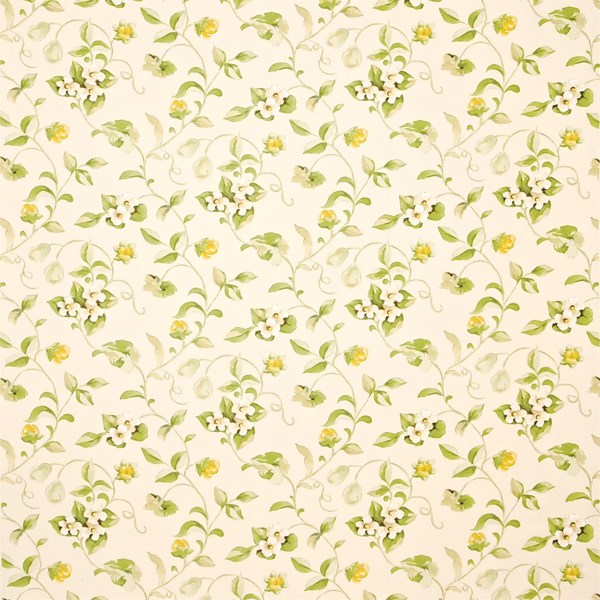 Orchard Blossom Lemon/Green Fabric by Sanderson
