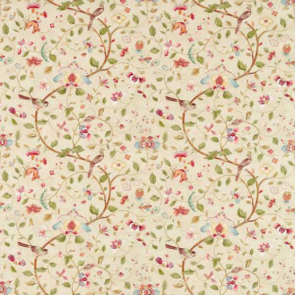 Aril's Garden Olive/Mulberry Fabric by Sanderson