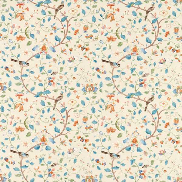 Aril's Garden Teal/Russet Fabric by Sanderson