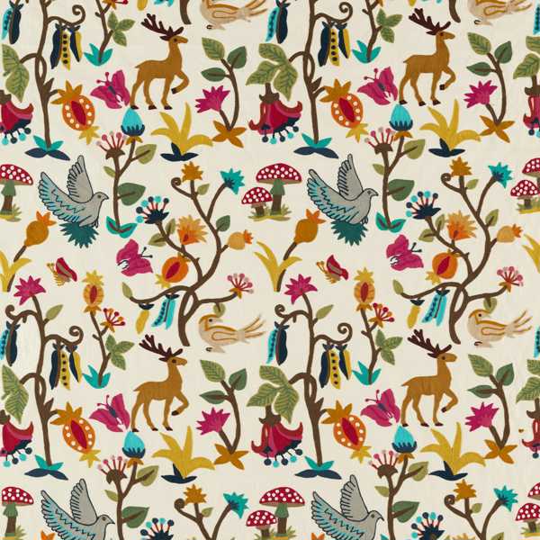 Forest of Dean Bright/Multi Fabric by Sanderson