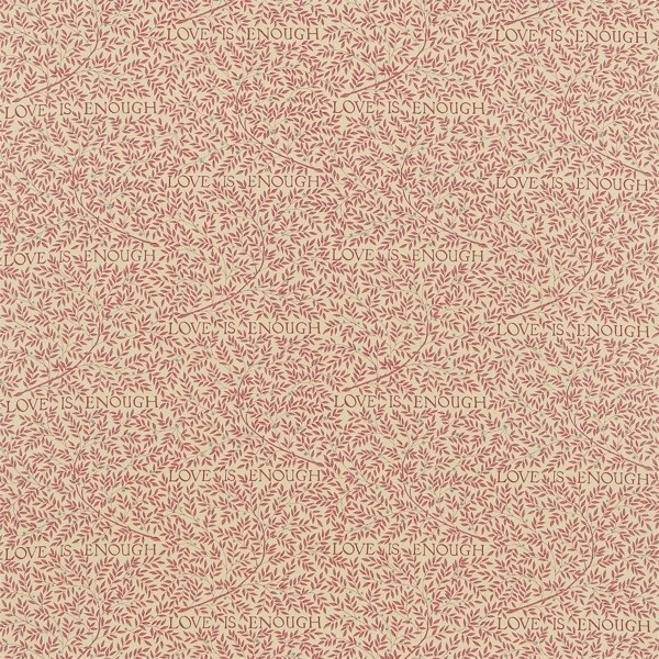 Love Is Enough Brick/Manilla Fabric by Morris & Co