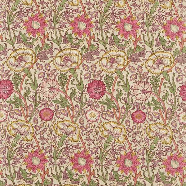Pink & Rose Manilla/Wine Fabric by Morris & Co
