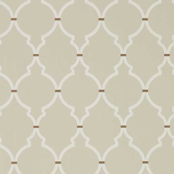 Empire Trellis Linen/Cream Wallpaper by Sanderson