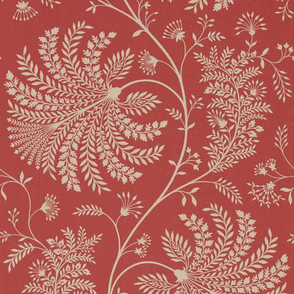 Mapperton Russet/Cream Wallpaper by Sanderson