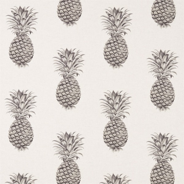 Pineapple Royale Graphite/Linen Fabric by Sanderson