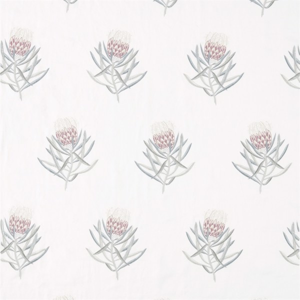 Protea Flower Porcelain/Orchid Fabric by Sanderson