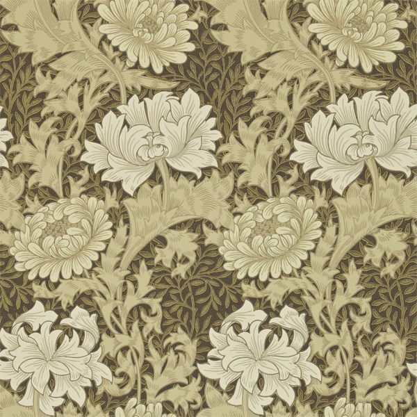 Chrysanthemum Bullrush Wallpaper by Morris & Co