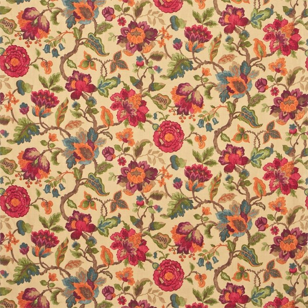 Amanpuri Mulberry/Amber Fabric by Sanderson