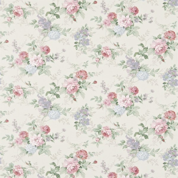 Rosamund Cream/Lilac Fabric by Sanderson