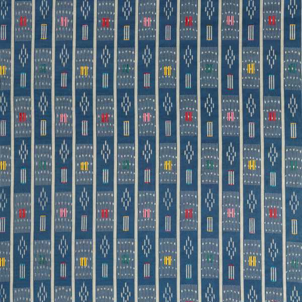 Safar Indigo/Multi Fabric by Sanderson