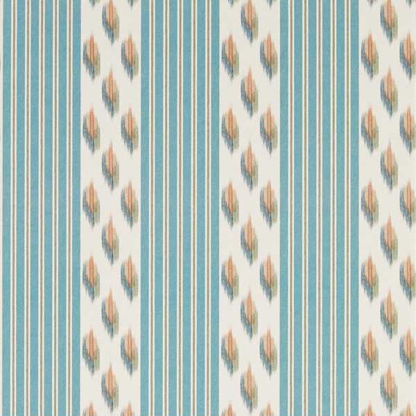 Musafir Udaipur Blue/Cinnamon Wallpaper by Sanderson