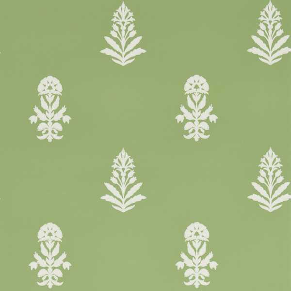 Dabu Botany Green Wallpaper by Sanderson