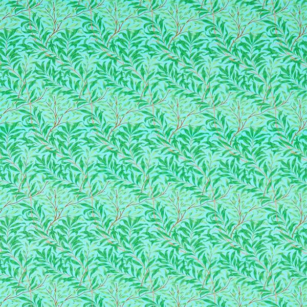 Willow Boughs Sky/Leaf Green Fabric by Morris & Co