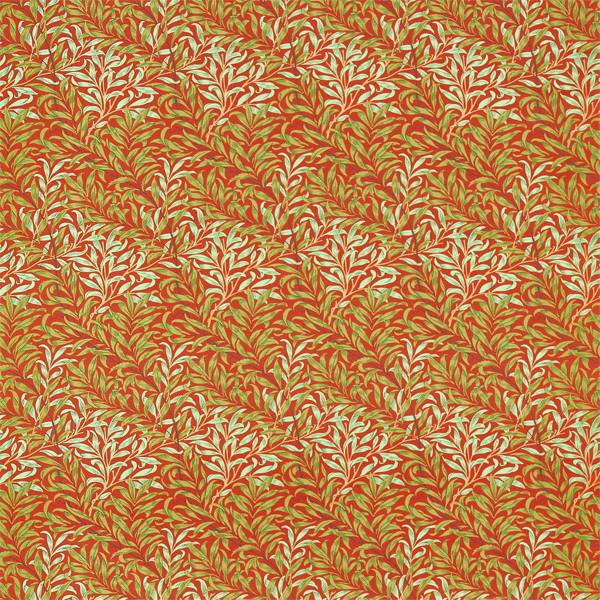 Willow Boughs Tomato/Olive Fabric by Morris & Co