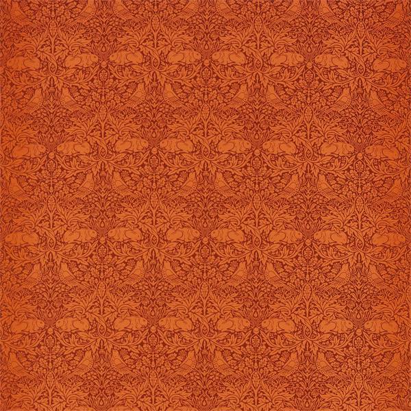Brer Rabbit Burnt Orange Fabric by Morris & Co