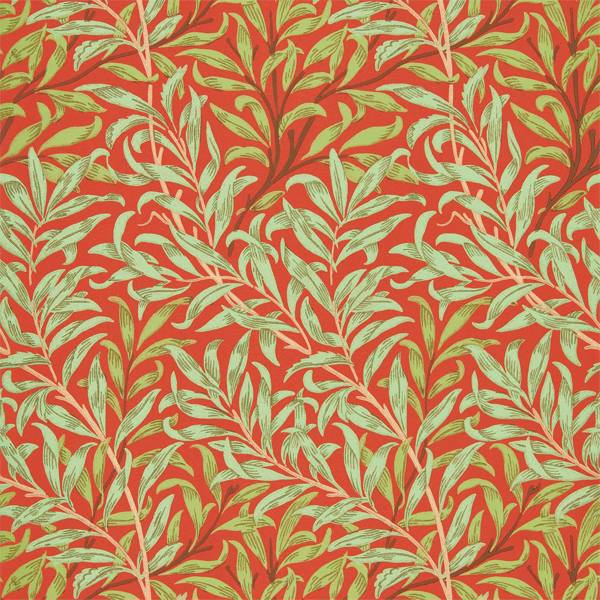 Willow Boughs Tomato/Olive Wallpaper | Morris & Co by Sanderson Design