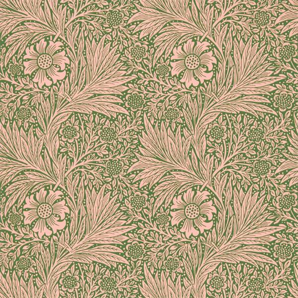 Marigold Pink/Olive Wallpaper by Morris & Co