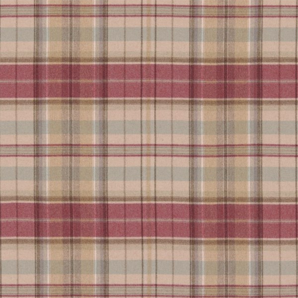 Byron Cherry/Biscuit Fabric by Sanderson