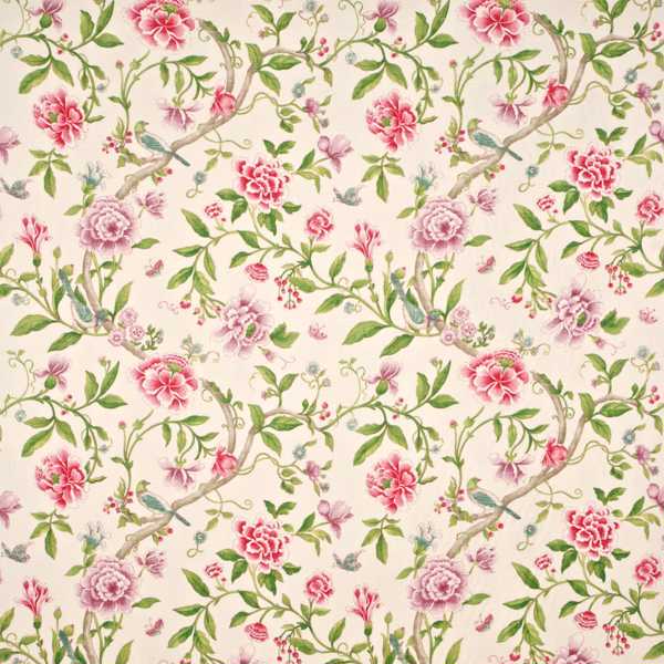 Raspberry Floral Cotton FQ 56x51cm Sanderson Fabric Vintage Buttercup Lilac 