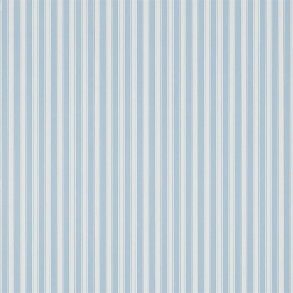 New Tiger Stripe Blue/Ivory Wallpaper by Sanderson