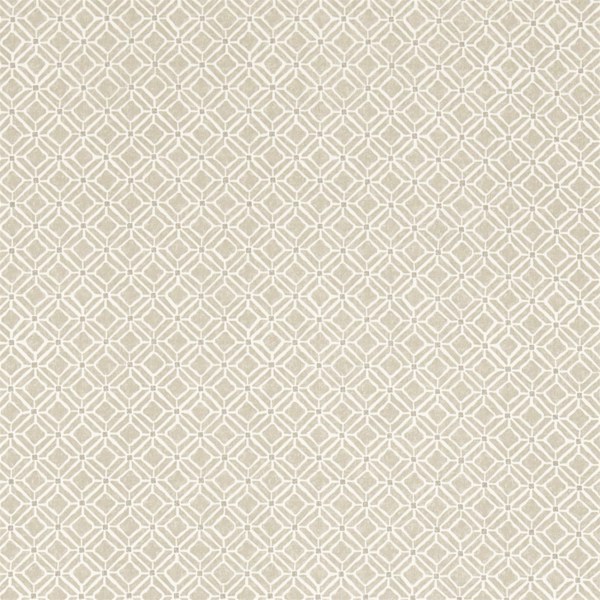 Fretwork Linen/Taupe Fabric by Sanderson