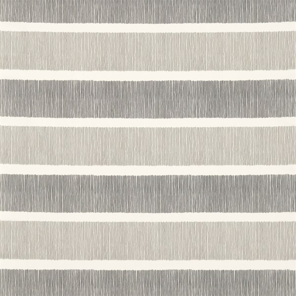 Tatami Stripe Charcoal/Linen Fabric by Sanderson