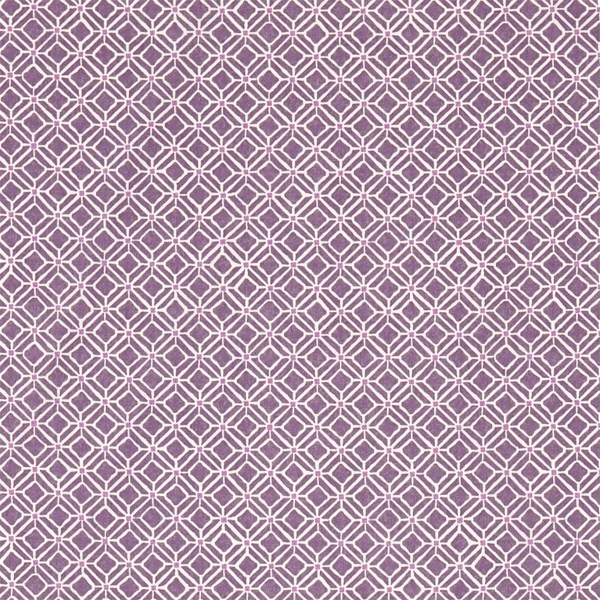 Fretwork Berry Plum Fabric by Sanderson