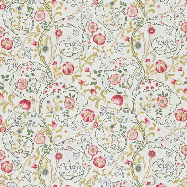 Mary Isobel Pink/Ivory Fabric by Morris & Co