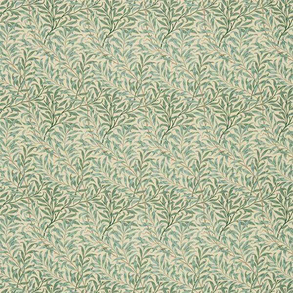Willow Boughs Cream/Pale Green Fabric by Morris & Co