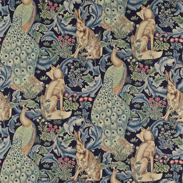 Forest Indigo Fabric by Morris & Co