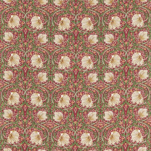 Pimpernel Rosehip Indigo Fabric by Morris & Co