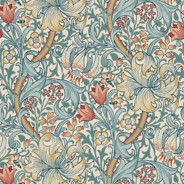 Golden Lily Slate/Manilla Wallpaper by Morris & Co