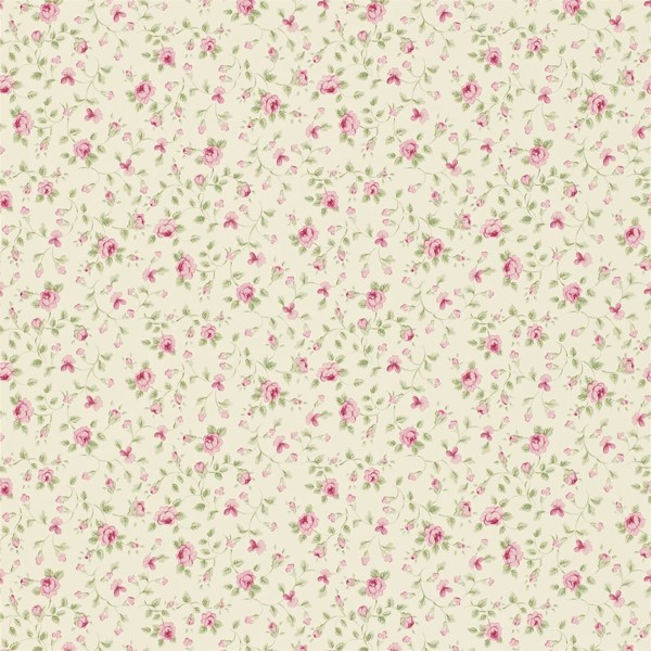 Marie Pink / Green Wallpaper | Sanderson by Sanderson Design