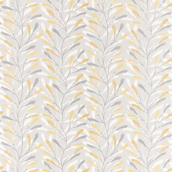 Sea Kelp Ochre/Slate Fabric by Sanderson