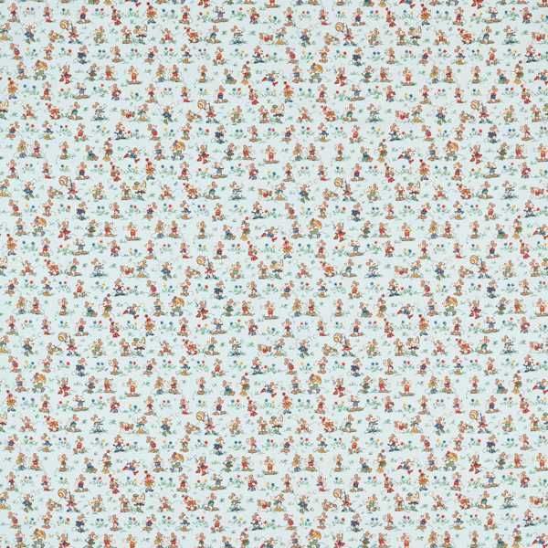 Mickey & Minnie Bonbon Blue Fabric by Sanderson