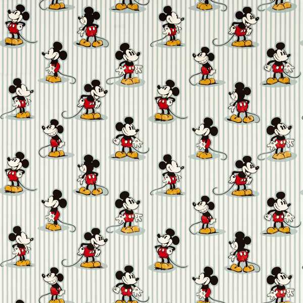 Mickey Stripe Sea Salt Fabric by Sanderson