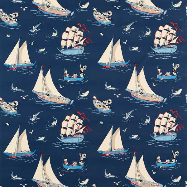 Fish Print Fabric, Nautical Upholstery Fabric, Ocean Fabric by the