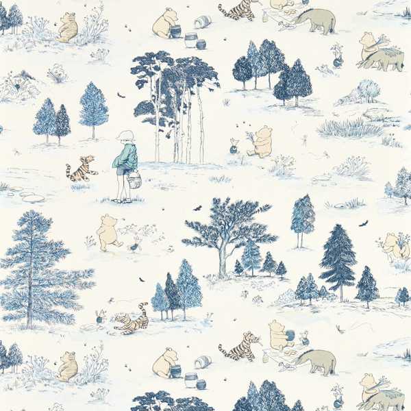 Winnie The Pooh Bonbon Blue Wallpaper by Sanderson