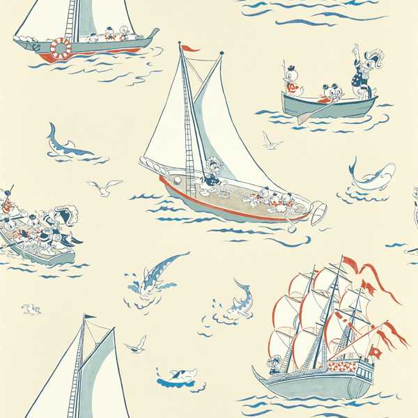 Donald Nautical Sea Salt Wallpaper by Sanderson