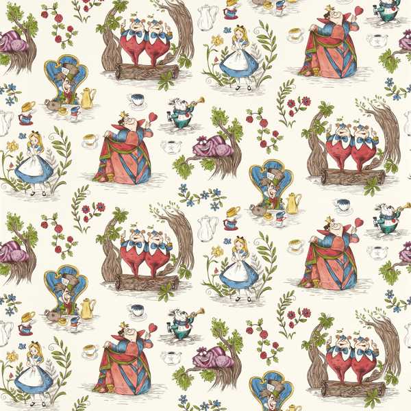 Alice In Wonderland Hundreds & Thousands Wallpaper by Sanderson