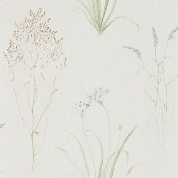 Farne Grasses Cream/Sage Wallpaper by Sanderson