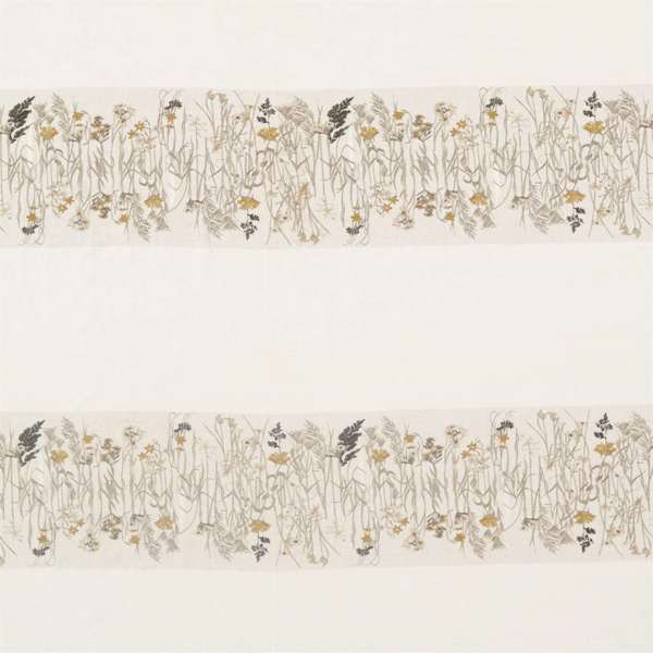 Pressed Flowers Sable/Corn Fabric by Sanderson