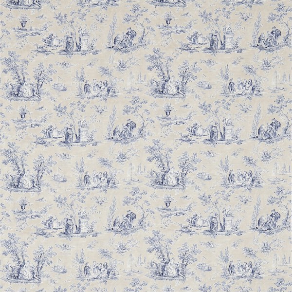 Josette Indigo/Taupe Fabric by Sanderson