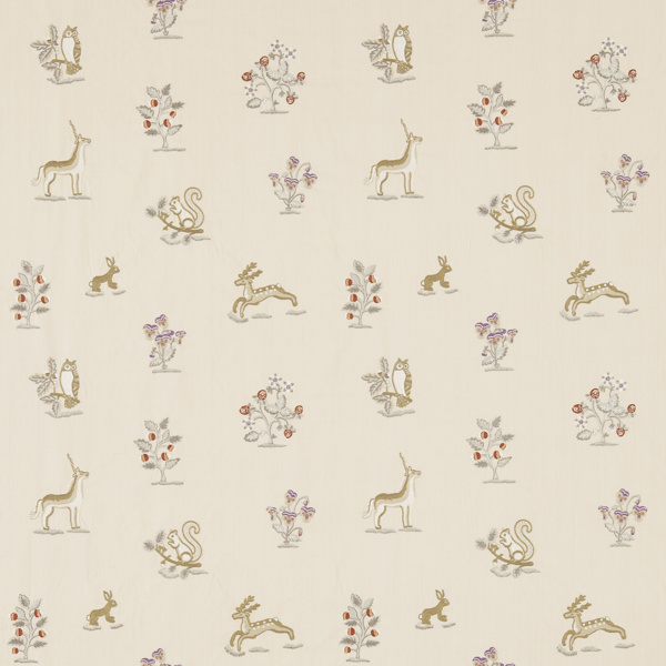 Clemence Vanilla/Silver Fabric by Sanderson